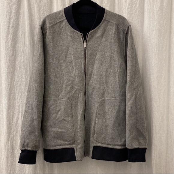 Naadam Wool Cashmere Reversible
Bomber Jacket Size XL - Picture 8 of 14